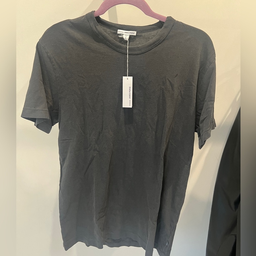 James Perse Combed Cotton-Jersey T-Shirt in Charcoal grey size 2 (S)